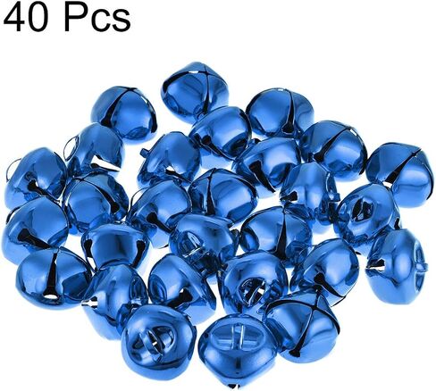 uxcell DIY Small Bells, 17mm/0.67-Inch 40pcs, Craft Bells Bulk DIY Bells for Christmas Festival Decoration Party Home, Purple in Kuwait