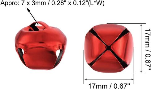 uxcell DIY Small Bells, 17mm/0.67-Inch 40pcs, Craft Bells Bulk DIY Bells for Christmas Festival Decoration Party Home, Purple in Kuwait