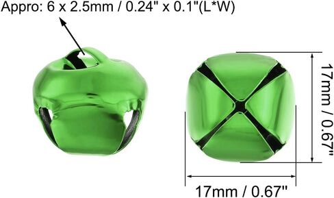 uxcell DIY Small Bells, 17mm/0.67-Inch 40pcs, Craft Bells Bulk DIY Bells for Christmas Festival Decoration Party Home, Purple in Kuwait