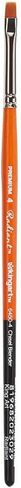 KINGART Radiant 6450-2 Chisel Blender Series Premium Paint Brush, Synthetic Taklon Hair, Short Handle, for Acrylic, Oil and Warercolor Painting, Size 2 in Saudi Arabia