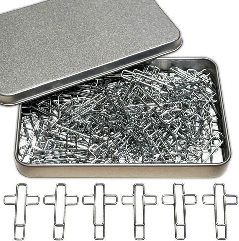 Cute Paper Clips, 100PCS Cross Shaped Paper Clips Bookmarks Bible Study Supplies, Assorted Colors, Christian Journaling Supplies for Women Men Christian, Gold and Rose Gold in Saudi Arabia