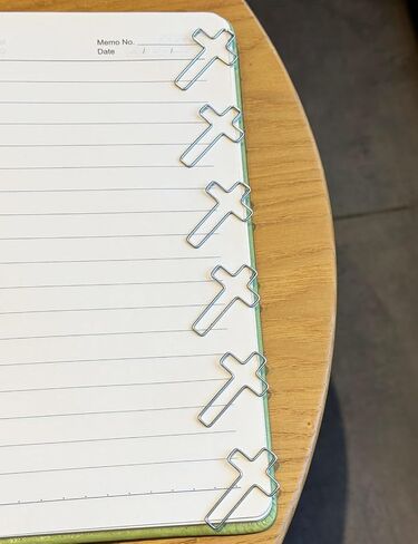 Cute Paper Clips, 100PCS Cross Shaped Paper Clips Bookmarks Bible Study Supplies, Assorted Colors, Christian Journaling Supplies for Women Men Christian, Gold and Rose Gold in Saudi Arabia