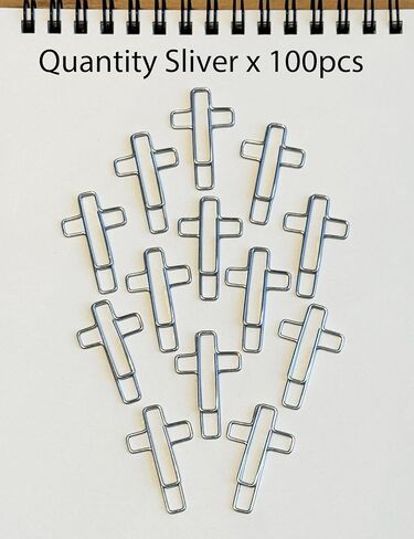 Cute Paper Clips, 100PCS Cross Shaped Paper Clips Bookmarks Bible Study Supplies, Assorted Colors, Christian Journaling Supplies for Women Men Christian, Gold and Rose Gold in Saudi Arabia