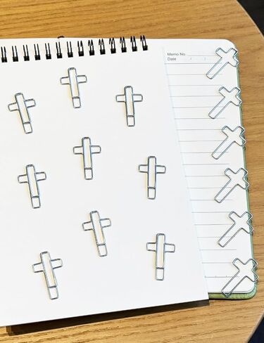 Cute Paper Clips, 100PCS Cross Shaped Paper Clips Bookmarks Bible Study Supplies, Assorted Colors, Christian Journaling Supplies for Women Men Christian, Gold and Rose Gold in Saudi Arabia