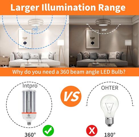 800W Equivalent Cob Corn Led Light Bulb, 80W Led Corn Bulb 5000K Daylight White,High Bay Lighting 12000 Lumen, E26/E39 Base LED Bulbs, Large Area Lights for Outdoor Indoor Warehouse Garage Offices in Kuwait