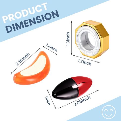 EDC Fidget Toys Adults Set 3Pcs, Magnetic Levitation Olive & Half-Moon Slider & Ratchet Ring, Durable Plastic Stress Relief Toys for Adults ADHD Anxiety, Sensory Desk Toys for Teens in Saudi Arabia