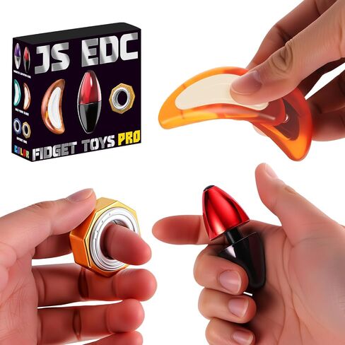 EDC Fidget Toys Adults Set 3Pcs, Magnetic Levitation Olive & Half-Moon Slider & Ratchet Ring, Durable Plastic Stress Relief Toys for Adults ADHD Anxiety, Sensory Desk Toys for Teens in Saudi Arabia