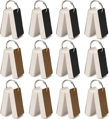Blank Flash Index Cards with Rings & Covers, 2.7 x 1.5 Inch White Flashcards for Studying, Small Paper Study Note Cards Memo Pads for School Learning Language Game (600 Pcs) in Saudi Arabia