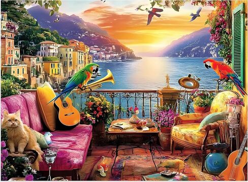 500 Piece Puzzles for Adults, Flower Jigsaw Puzzle 500 Piece for Adults Kids Seniors, Recycled Cardboard Large Piece Puzzle 500, Family Puzzles Great Gift for Mom Dad Family Friends 20.5 x 15 in in Kuwait