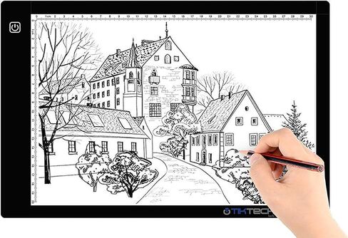 A4 Ultra-Thin Portable LED Light Box Tracer w 3 Level Brightness USB Power Cable Dimmable Brightness Artcraft Tracing Light Pad for Drawing, Sketching, Animation, 5D Diamond Painting (A4) in Saudi Arabia