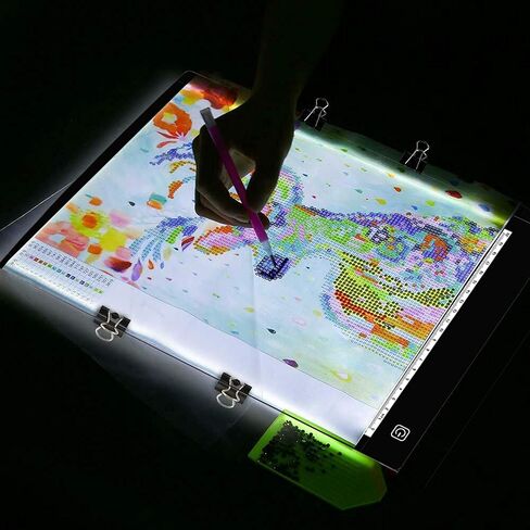A4 Ultra-Thin Portable LED Light Box Tracer w 3 Level Brightness USB Power Cable Dimmable Brightness Artcraft Tracing Light Pad for Drawing, Sketching, Animation, 5D Diamond Painting (A4) in Saudi Arabia