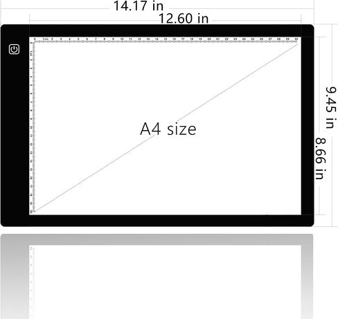 A4 Ultra-Thin Portable LED Light Box Tracer w 3 Level Brightness USB Power Cable Dimmable Brightness Artcraft Tracing Light Pad for Drawing, Sketching, Animation, 5D Diamond Painting (A4) in Saudi Arabia