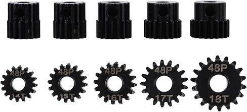 5Pcs Metal Steel 48P Pinion Gear Sets with Hex Key for RC Car, Truck & Off-Road Vehicles (18T 19T 20T 21T 22T) in Saudi Arabia
