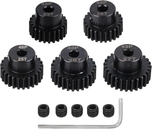 5Pcs Metal Steel 48P Pinion Gear Sets with Hex Key for RC Car, Truck & Off-Road Vehicles (18T 19T 20T 21T 22T) in Saudi Arabia