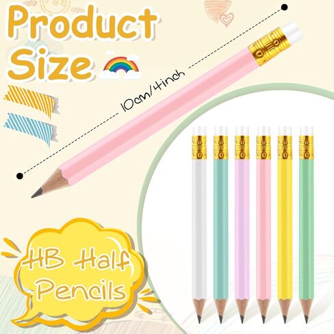 Outus 72 Pieces Golf Pencils Half Pencils with Eraser Mini Bulk Short #2 HB Pre Sharpened for Bridal Shower Wedding Office(Dark Green) in Saudi Arabia