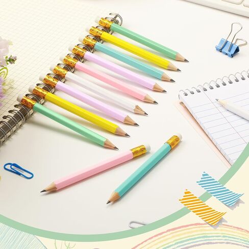 Outus 72 Pieces Golf Pencils Half Pencils with Eraser Mini Bulk Short #2 HB Pre Sharpened for Bridal Shower Wedding Office(Dark Green) in Saudi Arabia