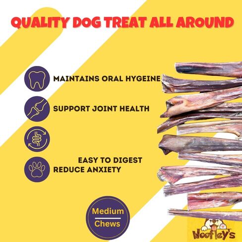Woofley's - المريء متشنج (30 عددًا) - أعواد المريء للكلاب - مضغ آمن للكلاب - أعواد الفتوة للكلاب المتشنجة سهلة الهضم in Kuwait