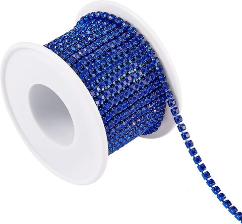 Ornaland 10 Yards 2mm Crystal Rhinestone Close Chain Trimming Claw Chain for DIY Jewelry Crafts Wedding Birthday Party Decoration in Kuwait