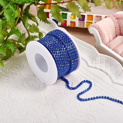 Ornaland 10 Yards 2mm Crystal Rhinestone Close Chain Trimming Claw Chain for DIY Jewelry Crafts Wedding Birthday Party Decoration in Kuwait