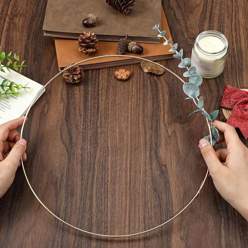 10 PCS Metal Floral Hoops 10 inch Dream Catcher Macrame Rings ، حلقات معدنية فضية لزخارف طاولة مركزية DIY in Kuwait