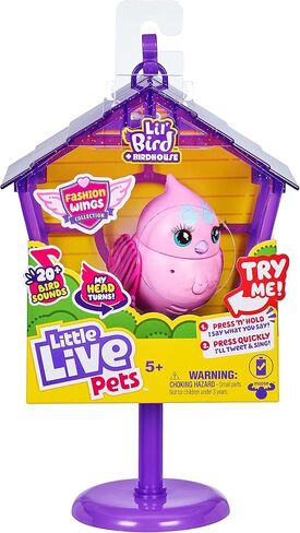 حيوانات أليفة حية صغيرة - Lil 'Bird & Bird House: Princess Polly | منازل الطيور القابلة للربط ، ورؤوس الطيور الجديدة المتحركة مع 20 + أصوات ، وتتفاعل للمس in Kuwait