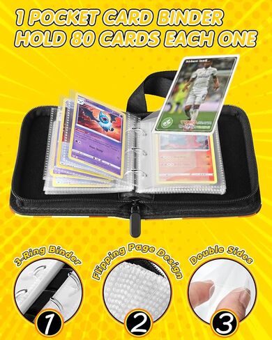 for 1 Pocket Card Binder Mini Size for 80 Cards - Small Trading Card Collection Album Folder Lightweight Portable Green Checkered Design for Men Boys Teens Kids for Sports Cards Game Cards in Kuwait