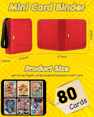for 1 Pocket Card Binder Mini Size for 80 Cards - Small Trading Card Collection Album Folder Lightweight Portable Green Checkered Design for Men Boys Teens Kids for Sports Cards Game Cards in Kuwait