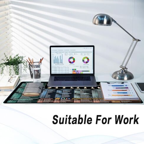 Excel,Word,Outlook,Windows,PowerPoint Cheat Sheet Mouse Pad,Extended Large XL Office Shortcut Keyboard Desk Pad,Non-Slip Accessories Desk Mat 31.5" x 11.8" in Kuwait