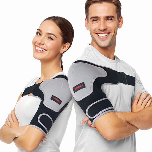 Shoulder Brace with Pressure Pad, Neoprene Shoulder Compression Sleeve for Women Men, Adjustable Shoulder Support for Rotator Cuff Ac Joint Pain Relief, Shoulder Injuries, Right/Left in Saudi Arabia