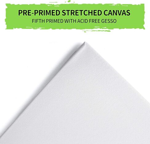 Large Canvases for Painting, 36x48 Inch 2-Pack Painting Canvas 100% Cotton Fivefold Gesso Triple Primed White Blank Artist Tempera Paint Canvases for Oil & Acrylic Paints Wet Art Media in Saudi Arabia