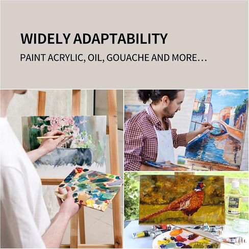 Large Canvases for Painting, 36x48 Inch 2-Pack Painting Canvas 100% Cotton Fivefold Gesso Triple Primed White Blank Artist Tempera Paint Canvases for Oil & Acrylic Paints Wet Art Media in Saudi Arabia