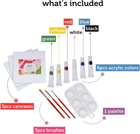Incraftables Face Painting Kit for Kids Party & Adults Colors, Face Paint Stencils, Brushes, Glitters & More. Non-Toxic Water Based Face Paint Kit in Saudi Arabia