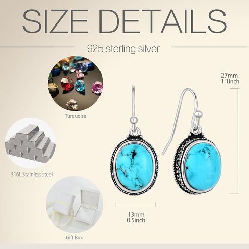 Rainbow Moonstone Dangle Earrings Handmade Oval Gemstone Dangle Earrings Jewelry for Women in Saudi Arabia