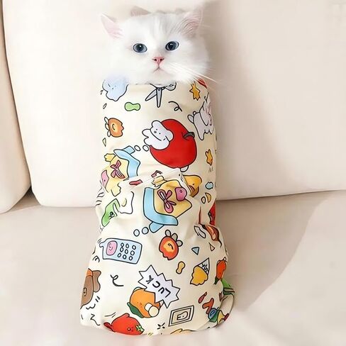 Magic Cat Wrap for Cutting Nails & Grooming, Self Adherent Fabric Wrap for Cats, Multi Functional Pet Grooming Towel Blanket, Wrap Snug and Groom for Cats, 27.6in, Under 22 Ibs in Saudi Arabia