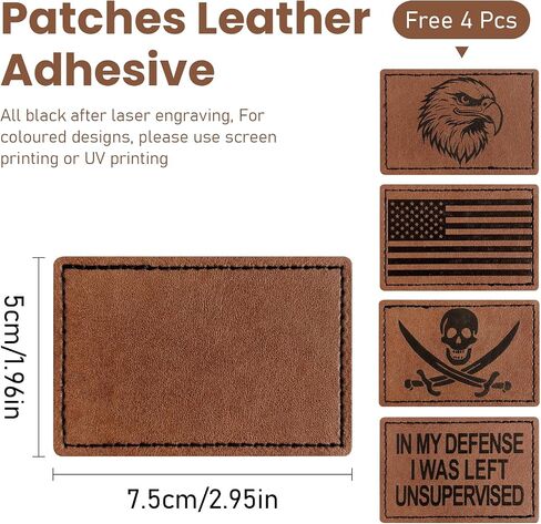 64pack patches blank hat patches مع دعم لاصق ، تصحيح جلدي لاصق ، بقع جلدية فو ، تصحيحات من الجلد القبعات لإصلاح النسيج المخصص لتوازم الخياطة (المستطيل البني) in Kuwait