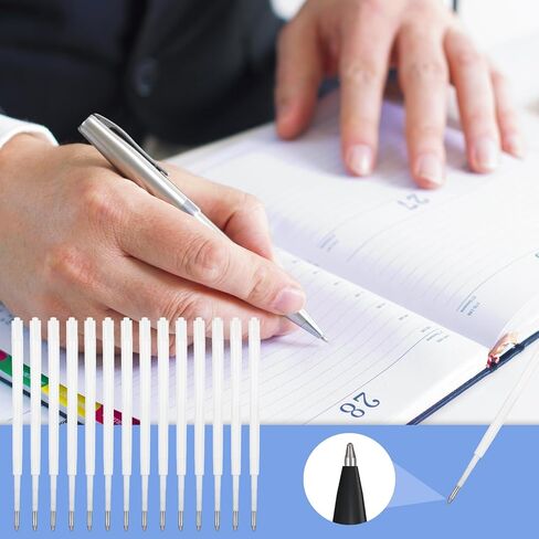 50pcs ballpoint pen scleds ، 1 مم متوسطة الأزرق حبر الحبر الحبر الكبير الدهون pen إعادة ملء الكتابة بسلاسة نقاط التعبئة الحبر لملوازات المكاتب المدرسية (الأزرق) in Saudi Arabia