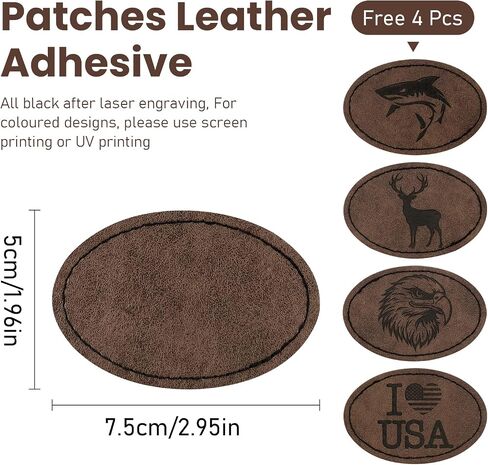 64pack patches blank hat patches مع دعم لاصق ، تصحيح جلدي لاصق ، بقع جلدية فو ، تصحيحات من الجلد القبعات لإصلاح النسيج المخصص لتوازم الخياطة (المستطيل البني) in Kuwait