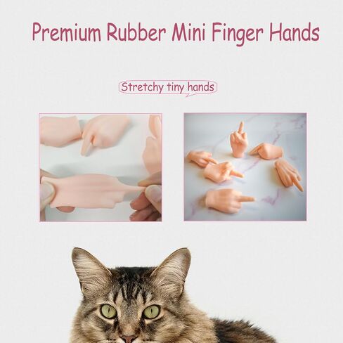 32 Pcs Elastic Tiny Puppet Funny Mini Finger Little Hands Realistic Miniature Small Hands for Game, Cats Photograph, Adults Kids Party Favors in Kuwait