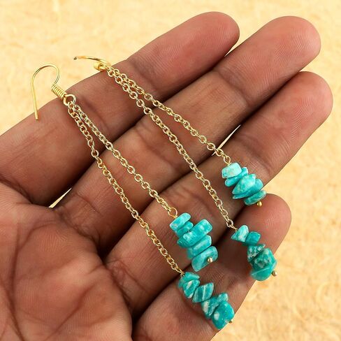 TGH Natural Chips Beads Crystals Drop rapring ، Nuggets Chips Gemstone ، Crysts Energy Healing ، عيد ميلاد ، هدية لها ، مجوهرات الأحجار الكريمة in Saudi Arabia