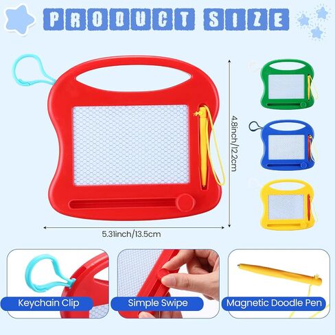 24 Pieces Mini Magnetic Drawing Board for Kids Erasable Mini Doodle Boards Toys for Party Colorful Writing Party Boards Plastic Travel Doddle Board Toys Board Set for Party Supplies in Kuwait