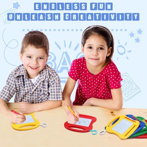 24 Pieces Mini Magnetic Drawing Board for Kids Erasable Mini Doodle Boards Toys for Party Colorful Writing Party Boards Plastic Travel Doddle Board Toys Board Set for Party Supplies in Kuwait