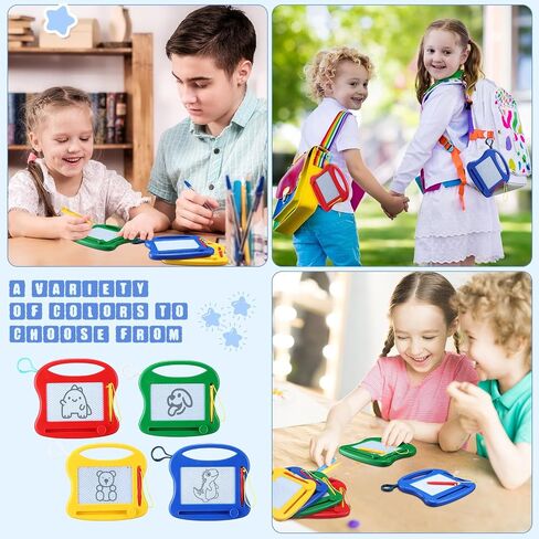 24 Pieces Mini Magnetic Drawing Board for Kids Erasable Mini Doodle Boards Toys for Party Colorful Writing Party Boards Plastic Travel Doddle Board Toys Board Set for Party Supplies in Kuwait