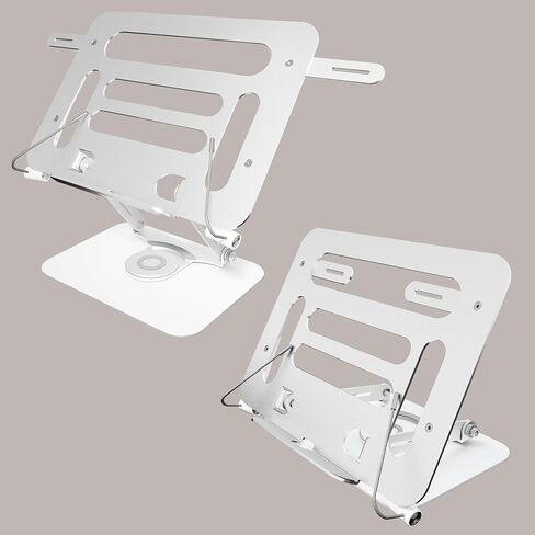 Luxdecor Metal Book Stand for Reading Adjustable-Book Holder with 360°Rotating Base & 2 Page Clips, Display Stand for Recip,Book Reading, Cookbooks,laptops,Big Musical Score (Foldable Design) in Kuwait