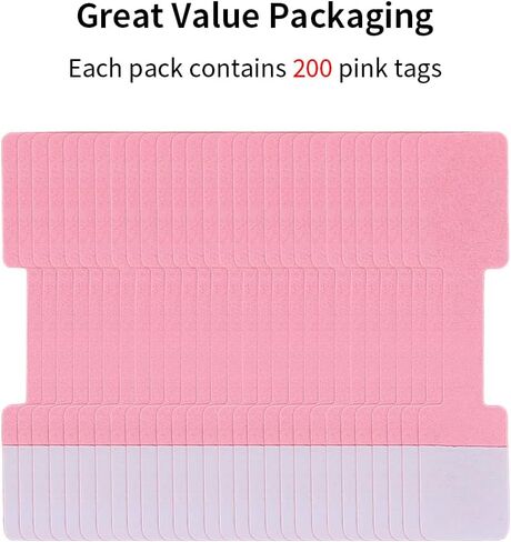 200 Pcs Pink Blank Jewelry Tags Self Adhesive Retail Jewelry Price Stickers for Rings Handwritten Price Display Labels for Bracelet Necklace and Merchandise Resale（2.36x0.5 Inches in Kuwait