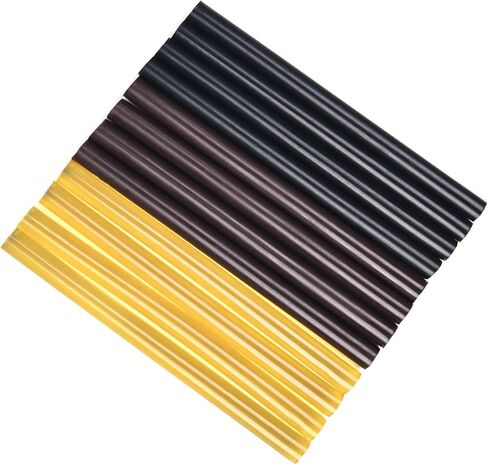 12Pcs Keratin Glue Sticks for Hair Extensions, Professional Hot Melt Glue Stick, Hair Adhesive Keratin Gun Bond Stick for DIY Project (Black+Yellow+Brown） in Kuwait