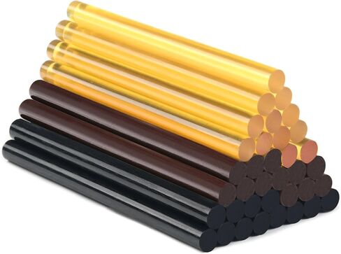 12Pcs Keratin Glue Sticks for Hair Extensions, Professional Hot Melt Glue Stick, Hair Adhesive Keratin Gun Bond Stick for DIY Project (Black+Yellow+Brown） in Kuwait