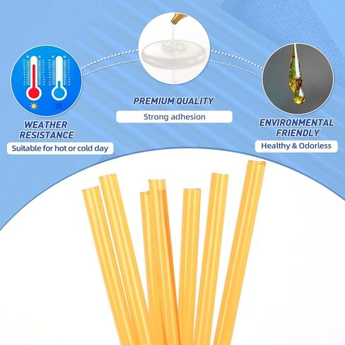 12Pcs Keratin Glue Sticks for Hair Extensions, Professional Hot Melt Glue Stick, Hair Adhesive Keratin Gun Bond Stick for DIY Project (Black+Yellow+Brown） in Kuwait