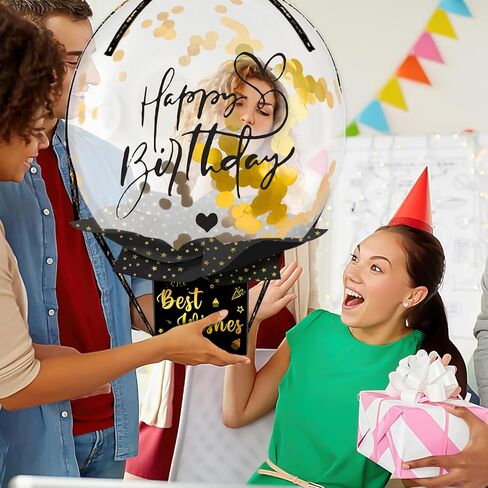 UQM Upgraded Birthday Money Box for Cash Gift Pull, Funny Pull Money Balloon Box Happy Birthday Surprise Set, Birthday Gifts for Women Men Best Friend Girlfriend Wife Sister in Kuwait