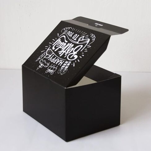 Fettipop Gift Box Surprise Expressing Confetti Kit (Black Premium) Happy Birthday ، Prop Prop 7.2x5.5x4.3 in. in Kuwait