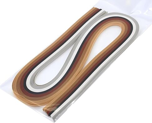Brown Toned Quilling Paper Strips 5mm in Shades of Chocolate-120pc/set 21inch Length-Quilling Strip Set Pastel-Colored (Gradient Brown) in Saudi Arabia